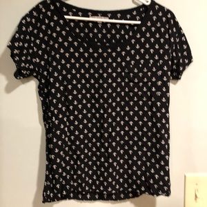 Gap anchor tshirt blue and white size xs